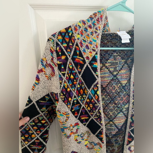 Northern Angel Multicolored Rainbow Cardigan Sweater Duster - Picture 3 of 7